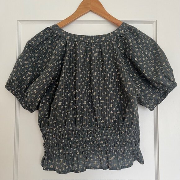 Madewell Manon Cotton Voile Top in Architect Green | Size Large - Picture 7 of 10